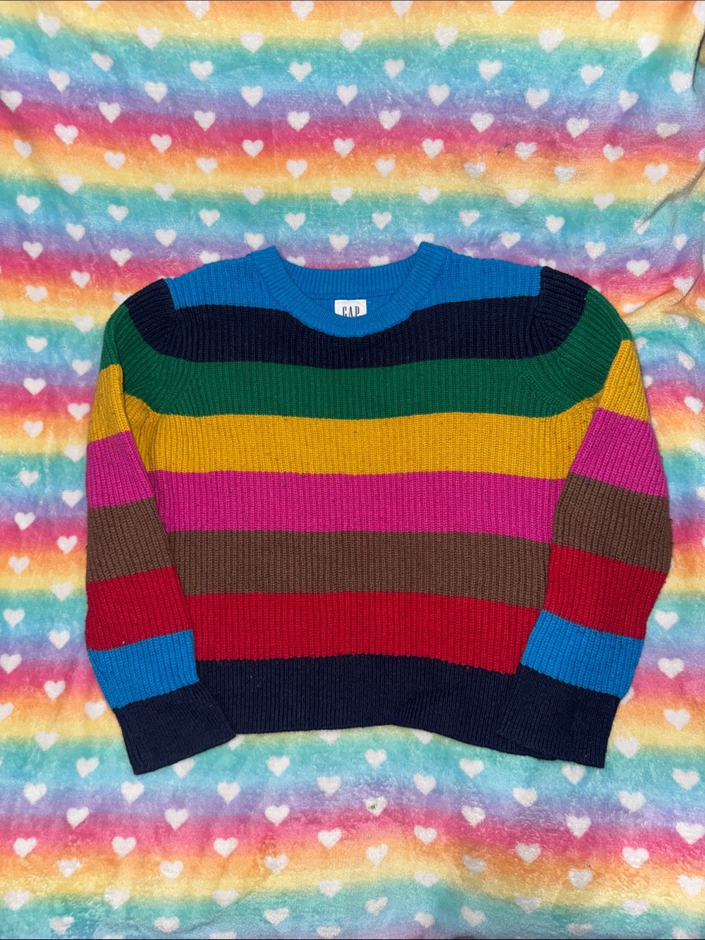 GAP Kids  Multicolor Striped Crewneck Sweater. Soft, new and top quality.